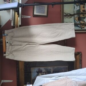 028_Vintage 90's Smart set 3/4 tan linen pants